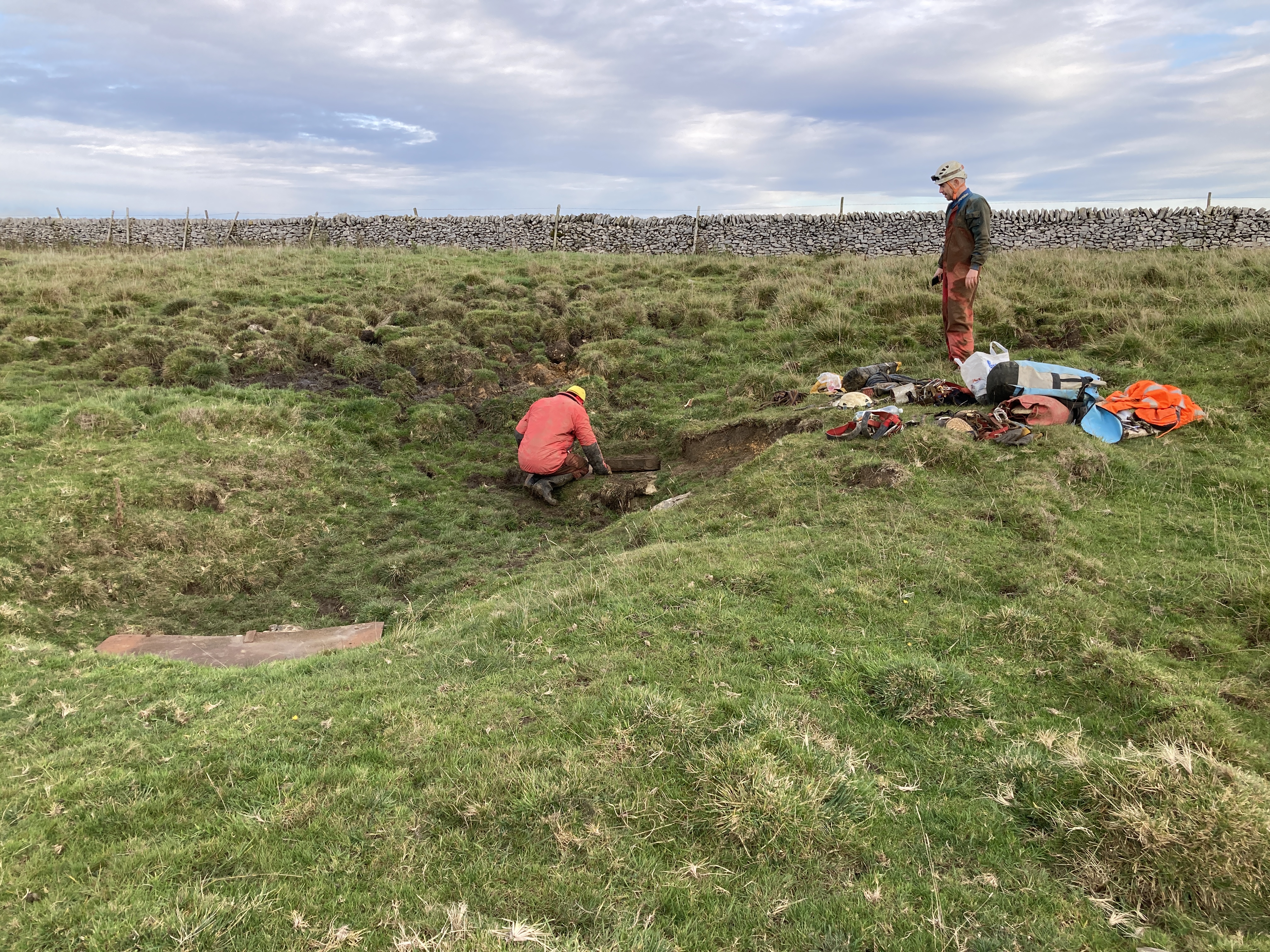 Peak District/Sheffield caving club above Mountbatten Pot